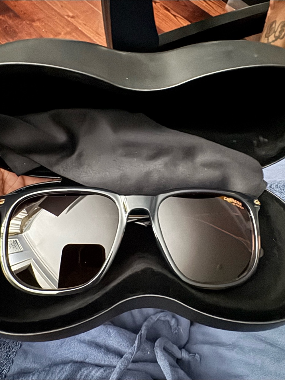 Carrera Men’s Black Aviator Sunglasses - Polarized Lenses